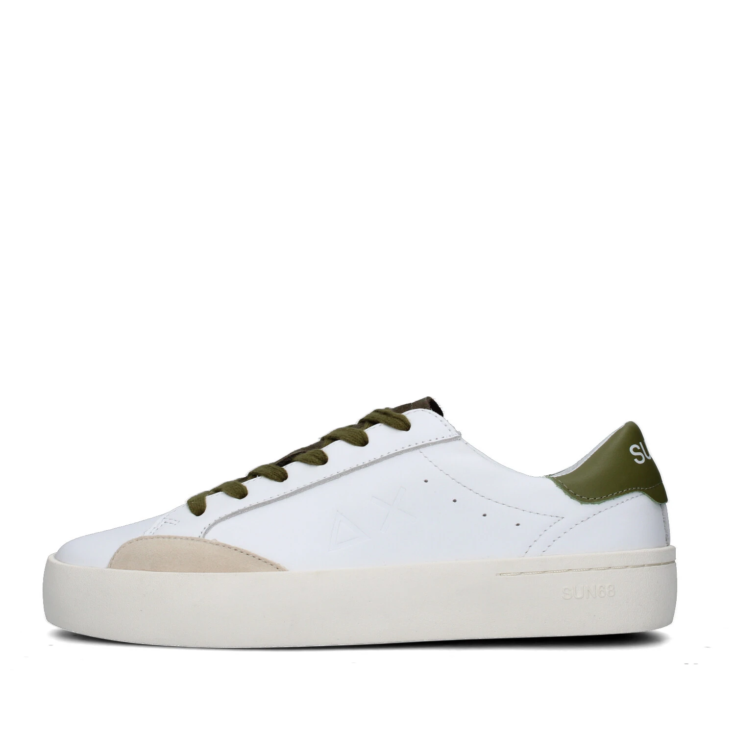 SNEAKERS BASSE Z35140 STREET UOMO BIANCO VERDE MILITARE