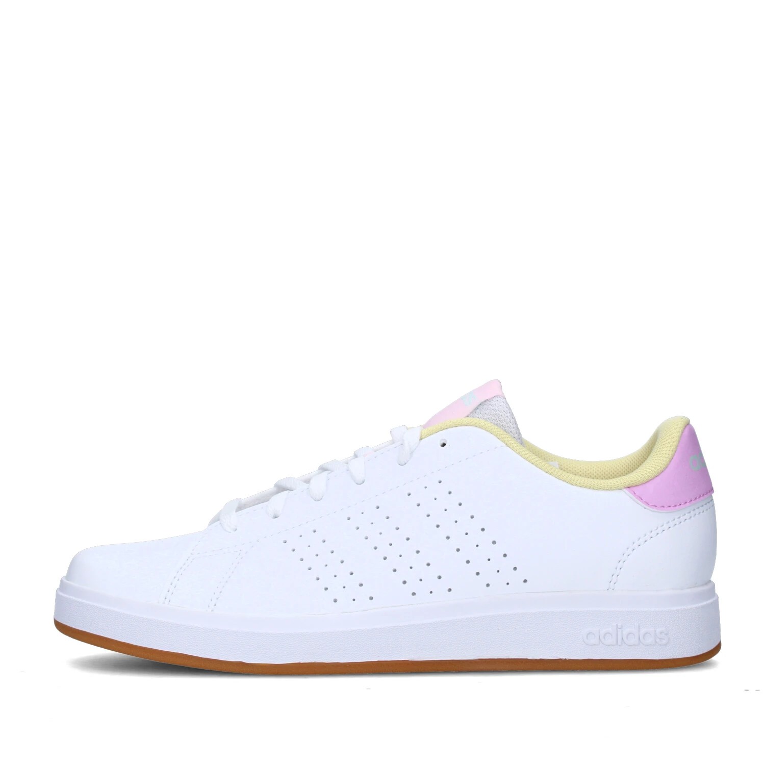 SNEAKERS BASSE ADVANTAGE BASE 2.0 DONNA BIANCO ROSA GIALLO