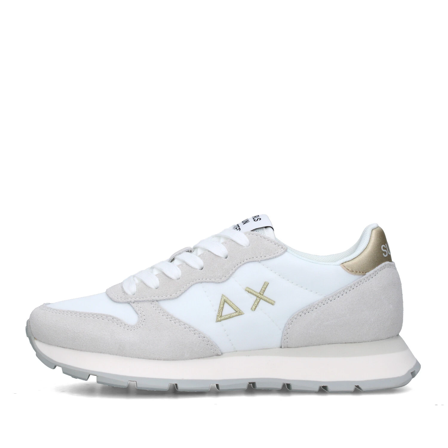 SNEAKERS BASSE Z35202 ALLY GOLD SILVER DONNA BIANCO