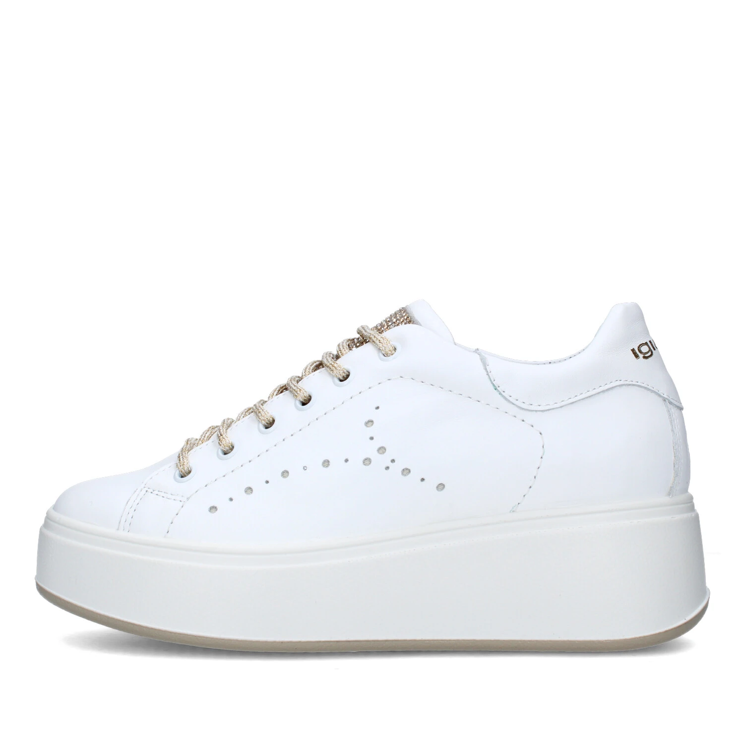 SNEAKERS PLATFORM 7657311 DONNA BIANCO PLATINO