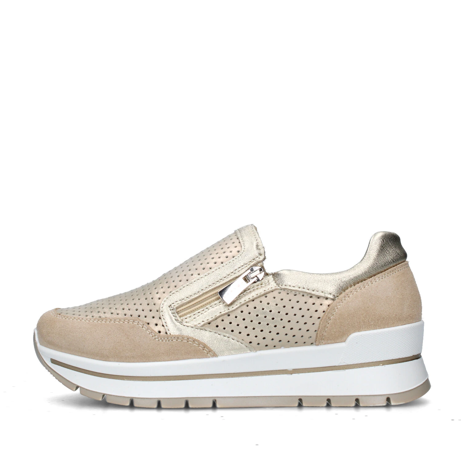 SNEAKERS SLIP ON 7660633 DONNA AVORIO PLATINO