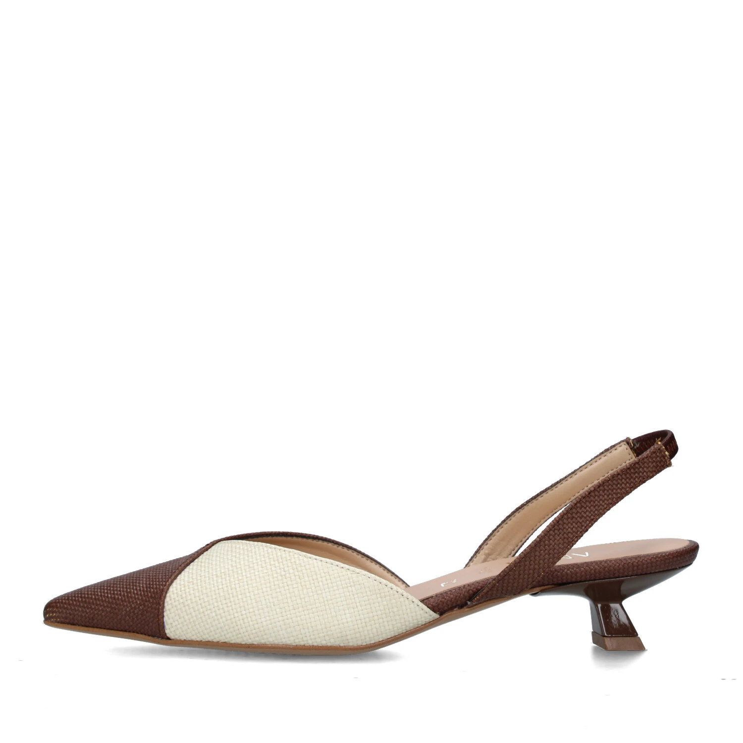 SLINGBACK 1971028 A INTRECCIO DONNA MARRONE BEIGE