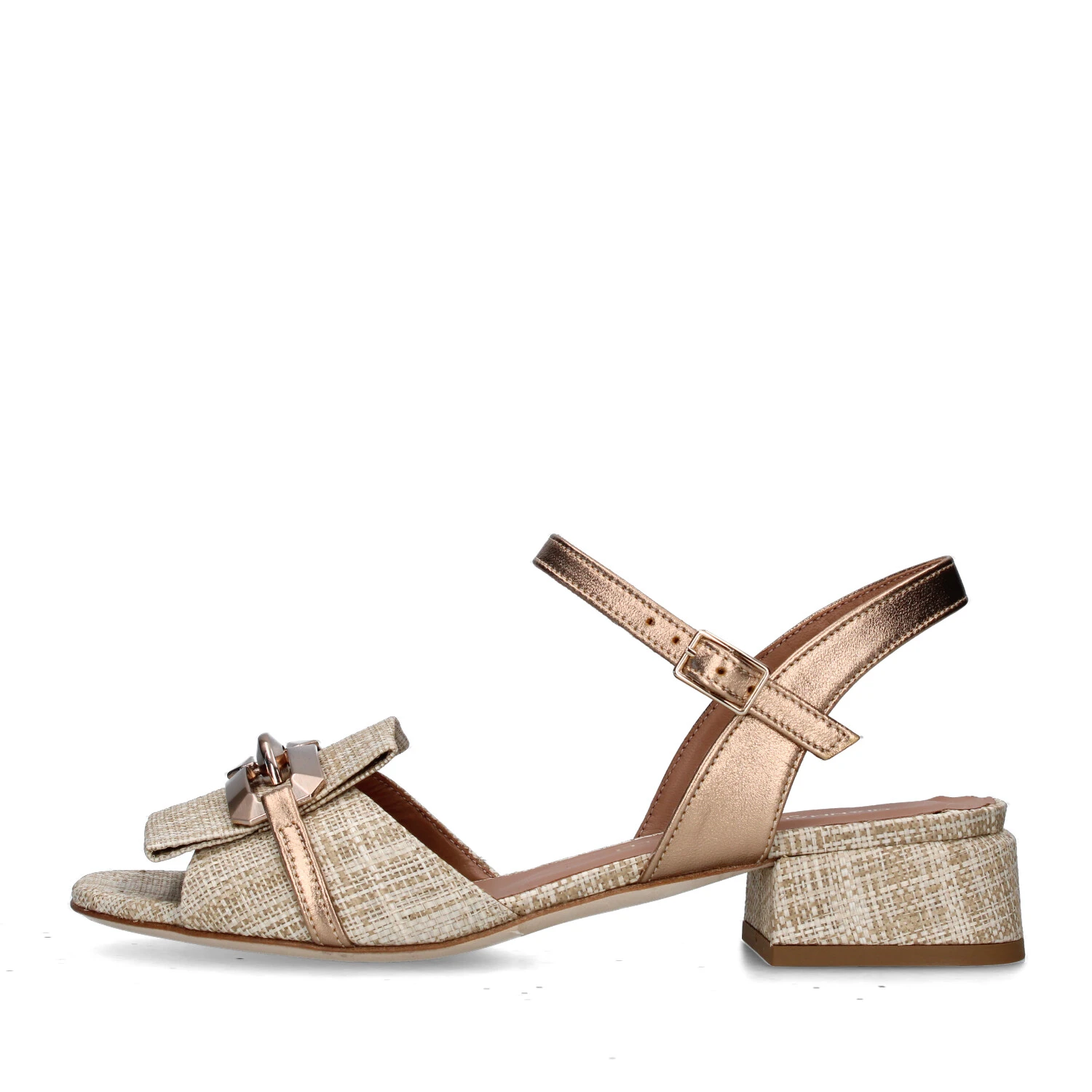 SANDALI TACCO BASSO 2180/MUSA DONNA BEIGE