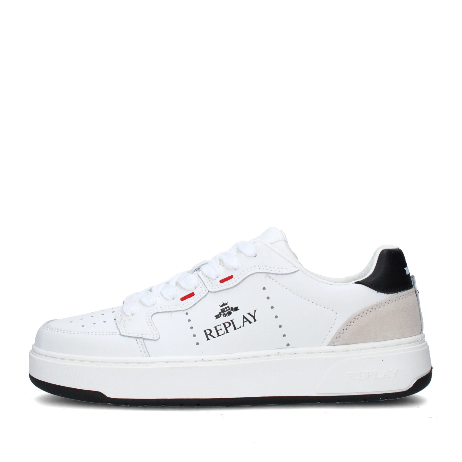 SNEAKERS BASSE RZ6Z0001L UOMO BIANCO NERO