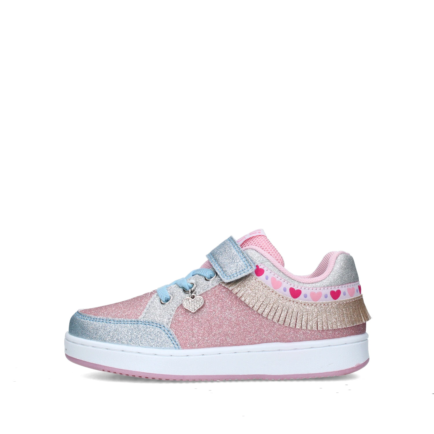 SNEAKERS BASSE LKAA8049AGL GLITTERATE BAMBINA CELESTE