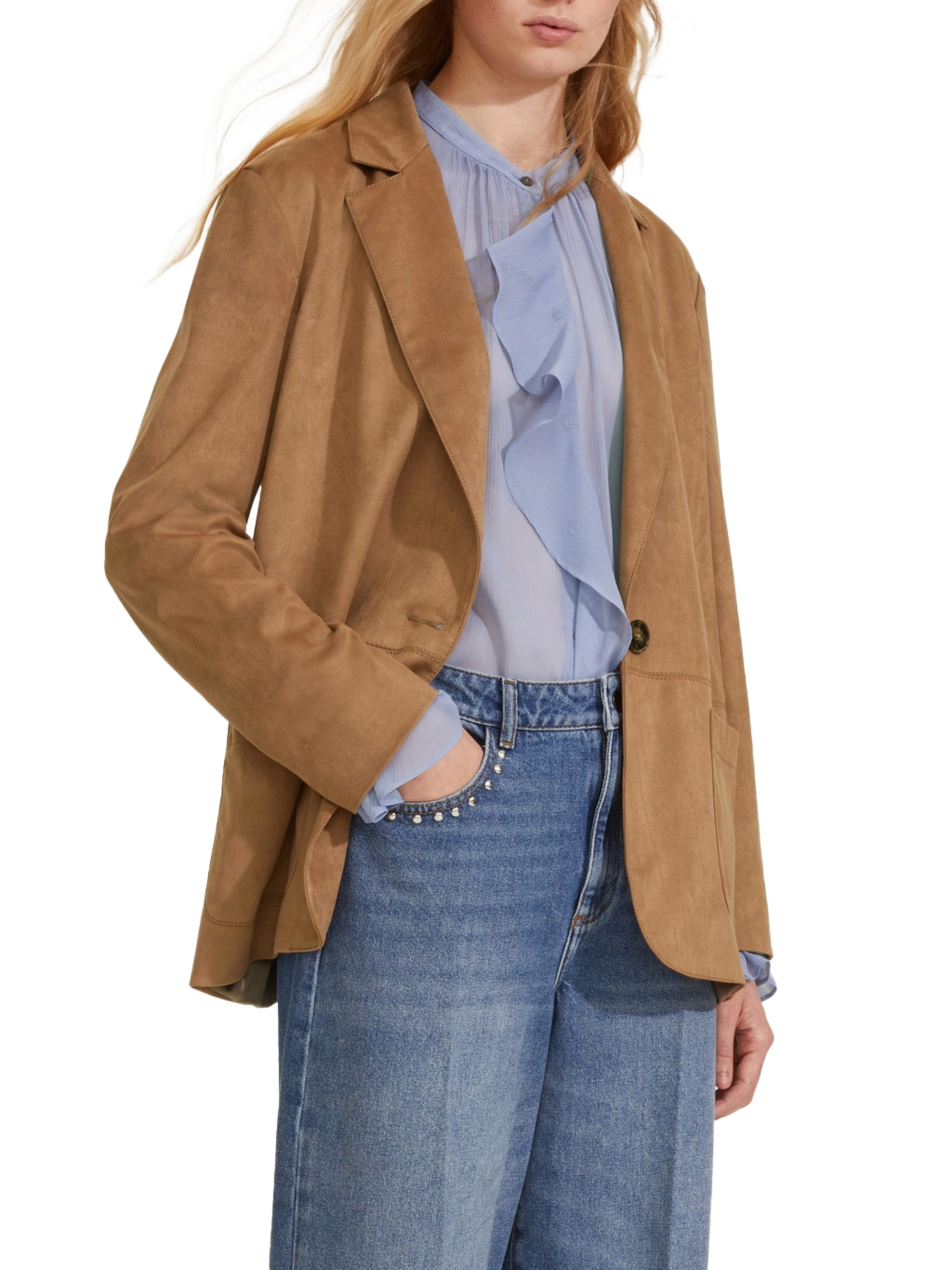 GIACCA BLAZER IN JERSEY DONNA MARRONE