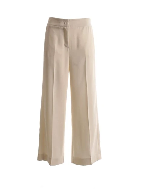 PANTALONI CROPPED ART. 365 CON ELASTICO IN VITA DONNA BIANCO