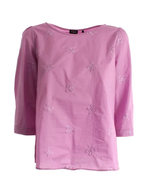 BLUSA CON PICCOLI RICAMI DONNA ROSA