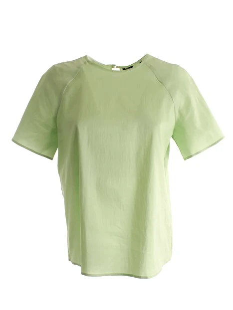 BLUSA CON CHIUSURA A GOCCIA DONNA VERDE