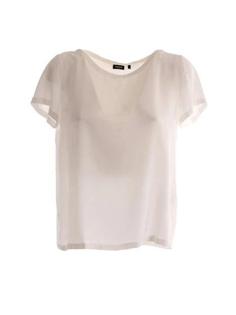 BLUSA TINTA UNITA CLASSICA DONNA BIANCO