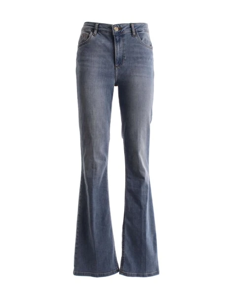 JEANS A ZAMPA IN DENIM MISTO COTONE DONNA BLU CHIARO