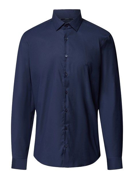 CAMICIA IN MISTO COTONE UOMO BLU