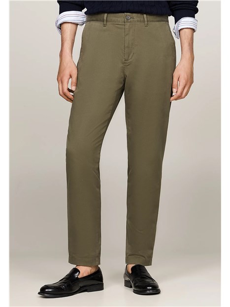 PANTALONI CHINO IN COTONE SOSTENIBILE UOMO VERDE