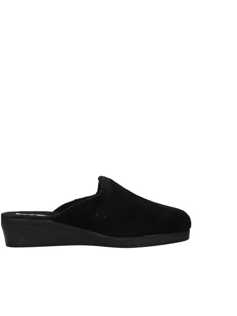 PANTOFOLE CON LOGO DONNA NERO