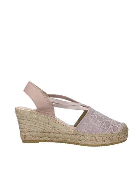 ESPADRILLAS CON ZEPPA NAPA GLITTER GEOMETRICO DONNA ROSA