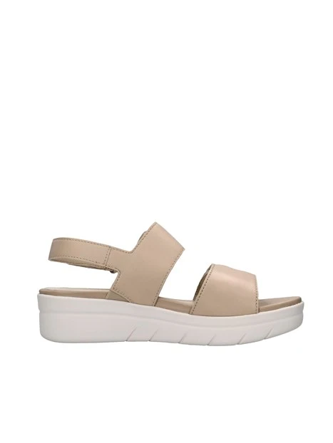 SANDALI CON ZEPPA HUMUS NAPPA DONNA BEIGE