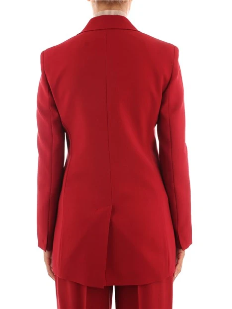 BLAZER IN CREPE SATIN DI LANA DONNA ROSSO