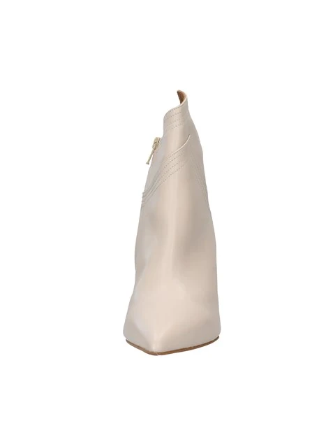 STIVALETTI TACCO ALTO EFFETTO LEGNO DONNA BEIGE