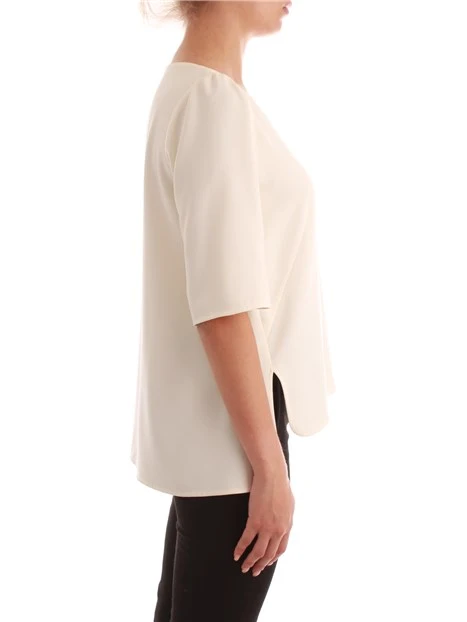 BLUSA IN CRÊPE SATIN ART. 365 DONNA BIANCO