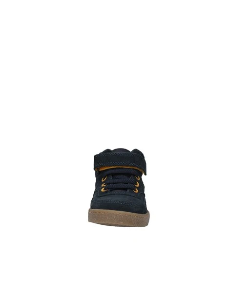 SNEAKERS ALTE SCAMOSCIATE CON STRAPPO BAMBINO BLU