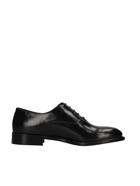 STRINGATE OXFORD IN PELLE UOMO NERO