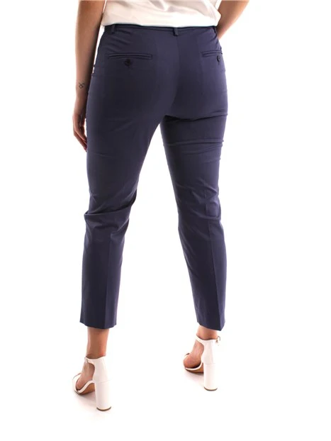 PANTALONI CHINO IN GABARDINA DI COTONE DONNA BLU