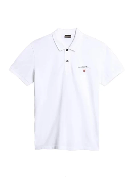 POLO MANICA CORTA CON LOGO STAMPATO UOMO BIANCO