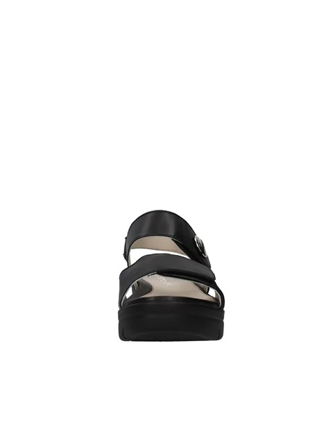 SANDALI CON ZEPPA HUMUS NAPPA DONNA NERO