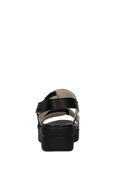 SANDALI CON ZEPPA HUMUS NAPPA DONNA NERO