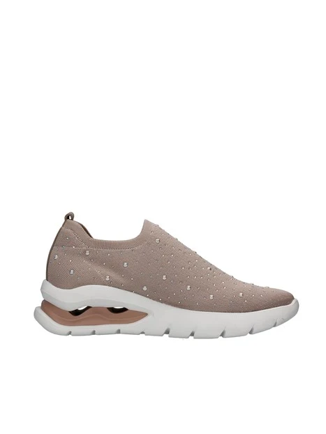 SNEAKERS SLIP ON CON STRASS IN TESSUTO DONNA ROSA