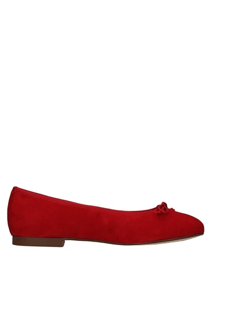 BALLERINE SCAMOSCIATE CON FIOCCO DONNA ROSSO