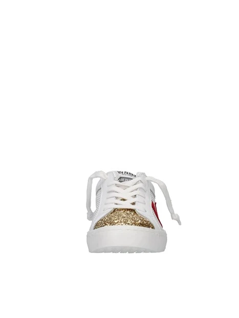 SNEAKERS LUNA GLITTER ORO CON LOGO DONNA BIANCO