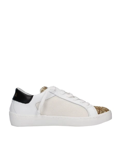 SNEAKERS LUNA GLITTER ORO CON LOGO DONNA BIANCO