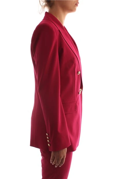 BLAZER DOPPIOPETTO CON BOTTONI DECORATI DONNA ROSSO