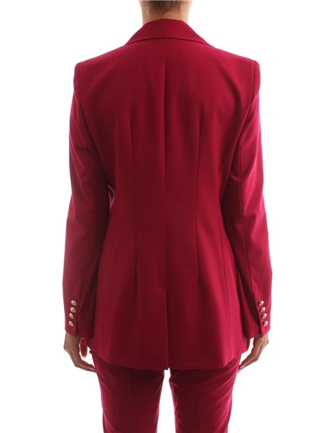 BLAZER DOPPIOPETTO CON BOTTONI DECORATI DONNA ROSSO