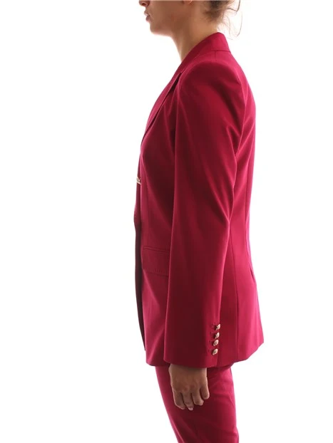 BLAZER DOPPIOPETTO CON BOTTONI DECORATI DONNA ROSSO