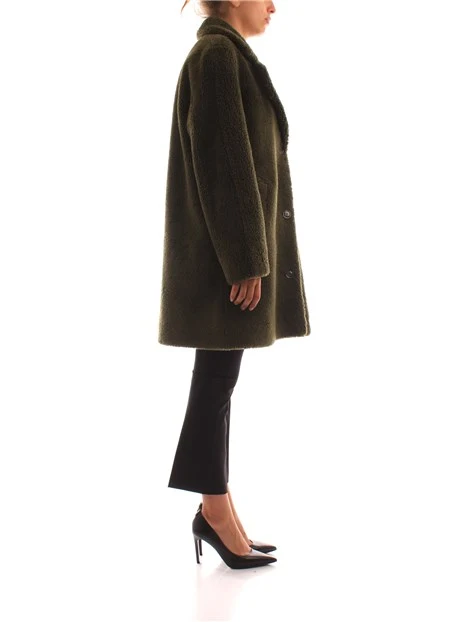 CAPPOTTO LUNGO TEDDY DONNA VERDE