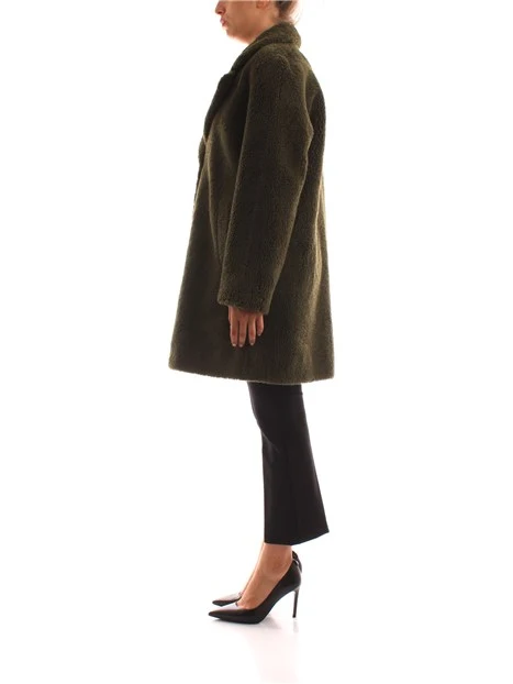 CAPPOTTO LUNGO TEDDY DONNA VERDE