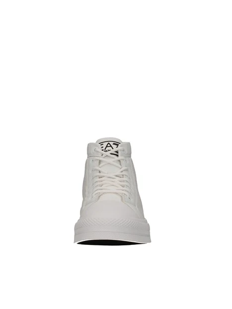 SNEAKERS ALTE CON LOGO A CONTRASTO UOMO BIANCO