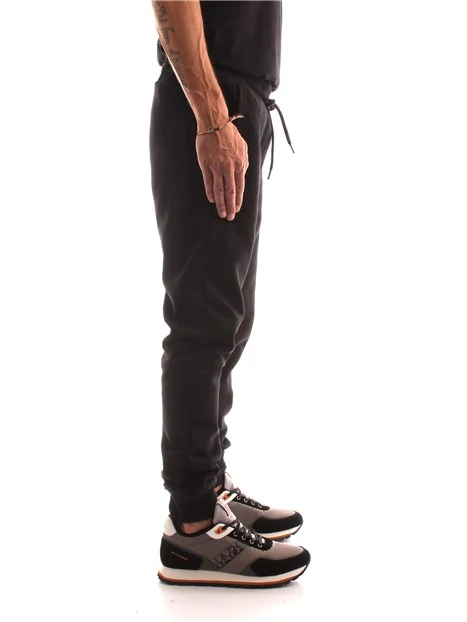 PANTALONI JOGGERS IN MISTO COTONE UOMO NERO