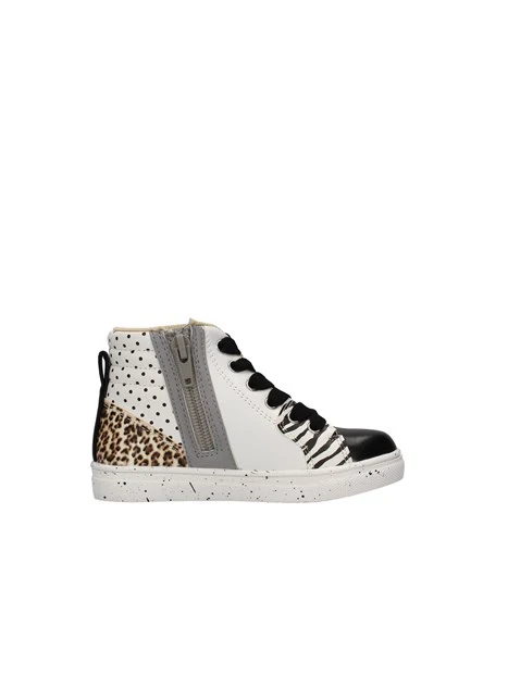 SNEAKERS ALTE ANIMALIER CON BORCHIETTE