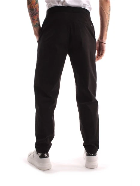 PANTALONI CHINO TINTA UNITA UOMO NERO