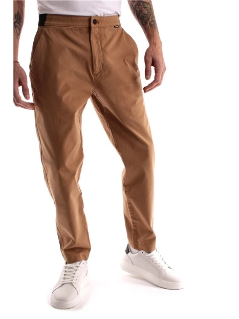 PANTALONI CHINO TINTA UNITA UOMO BEIGE