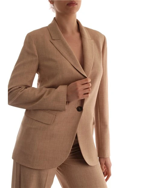 GIACCA BLAZER IN TELA DONNA BEIGE