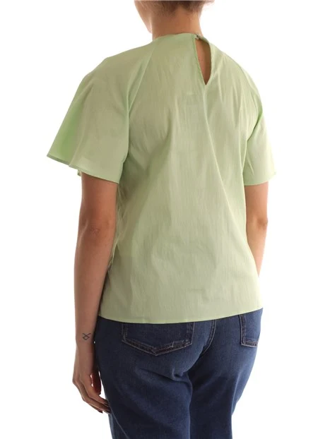 BLUSA CON CHIUSURA A GOCCIA DONNA VERDE