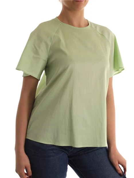 BLUSA CON CHIUSURA A GOCCIA DONNA VERDE