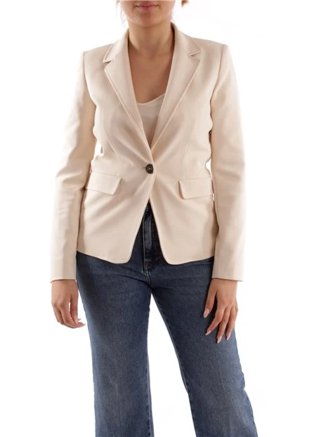 GIACCA BLAZER IN MISTO COTONE DONNA BIANCO