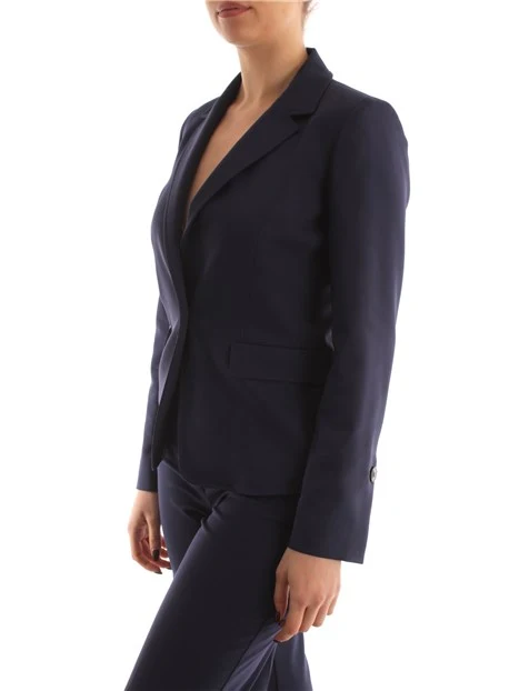 GIACCA BLAZER IN MISTO COTONE DONNA BLU