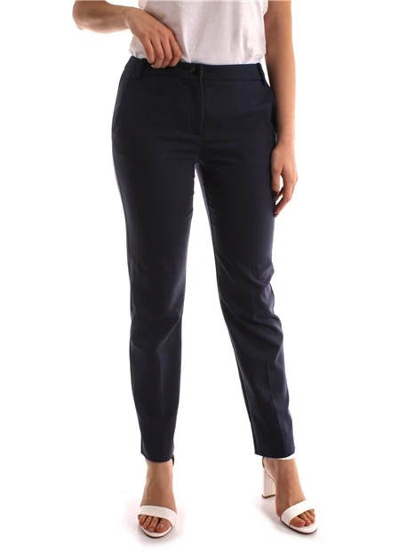 PANTALONI CHINO IN MISTO COTONE DONNA BLU