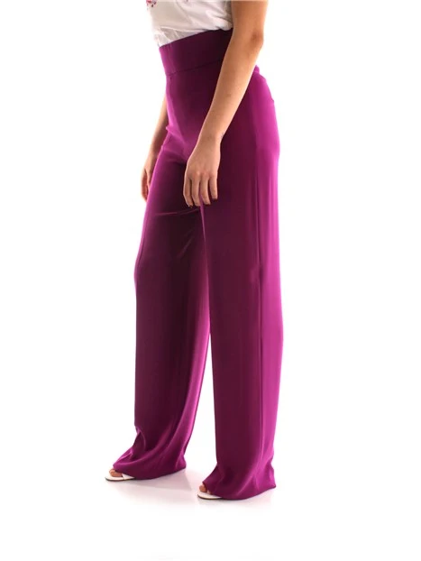 PANTALONI PALAZZO IN CADY A VITA ALTA DONNA FUCSIA